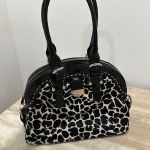 Tosca Blu Dalmatian Pattern & Leather Handbag